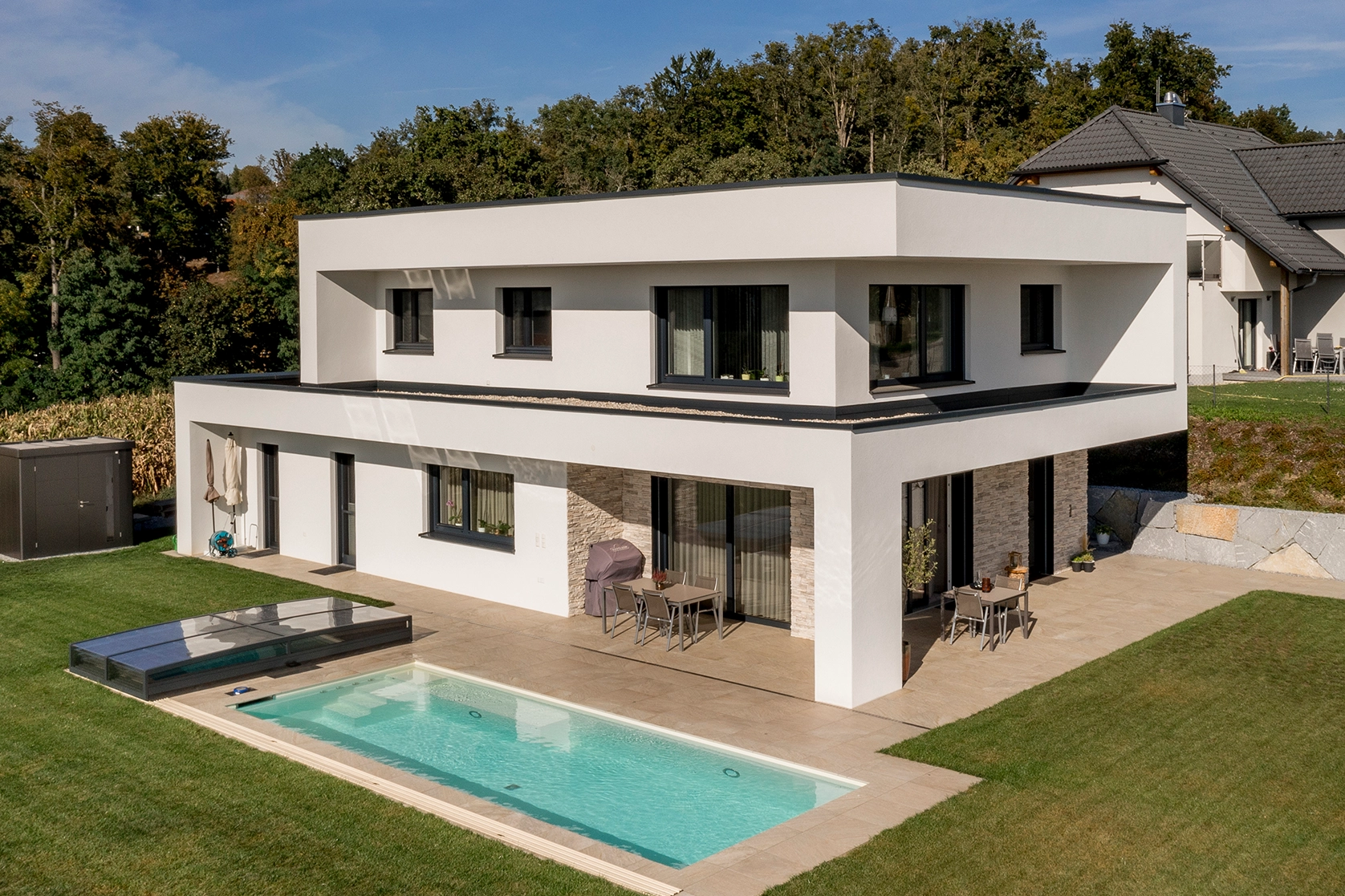 Haus mit Baukasten-System gebaut