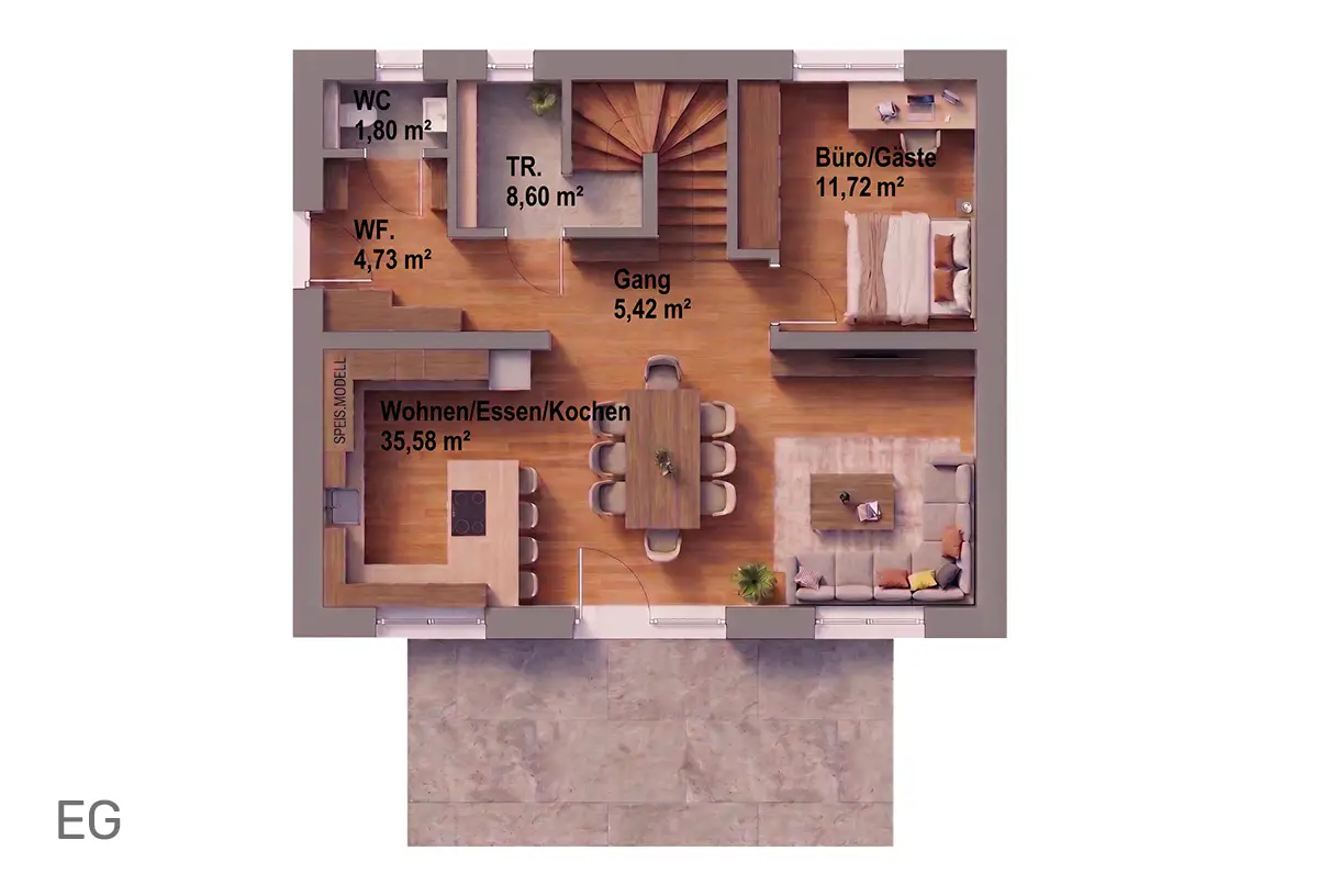 Vorteilshaus VICI Grundriss Erdgeschoss